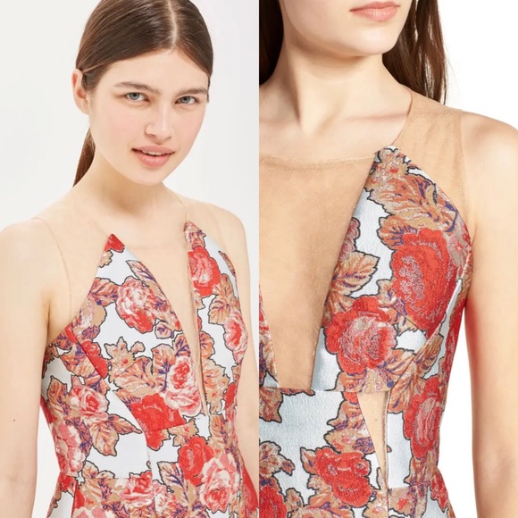 Topshop Gorgeous Floral Brocade Dress - Picture 7 of 16